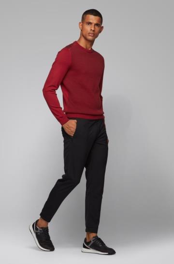 Sweter BOSS Regular Fit Czerwone Męskie (Pl79112)